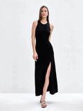 Autumn And Winter Hot Vest Sweater Skirt Elegant Open Fork Tight Skirts