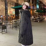 Winter Thicken Female Warm Parkas Long Jacket Snow Coat Women Casual Loose Puffer Big Pocket Hooded Coat Jackets