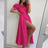 2025 Women's Temperament Commute High-Waisted Pure-Color Fashion Open