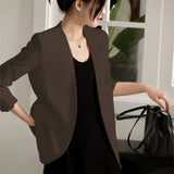 Suit Spring And Autumn New Cushion Shoulder Casual Fashion Temperament Slimming Professional OL Small Suit Coat
