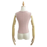 Fashion Women's Fashion Summer New Style Spice Girls' Sleeveless Jacket With Retro Square Collar Vest-Outfit