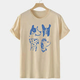 Cartoon Dog Graphic Top-Outfit