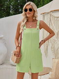 Toloer 2024 New Style Fresh And Sweet Jumpsuit Female Sleeveless Straight Tube Jacquard Solid Color Suspenders-Outfit