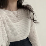 Toloer Ice Silk Sweater Women Summer 2023 New Loose Outside Wear Sunscreen Smock Versatile Air-Conditioned Top-Outfit