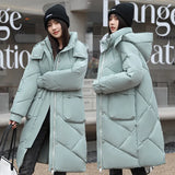 Winter Cotton-Padded Clothes Women 2023 New Korean Version Down Cotton Clothes Women Over The Knee Long Thick Plus Plus Size Coat Fashion Cotton-Padded Jacket-Outfit
