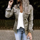 Splicing Fashion Casual Denim Shirt