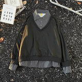 Rivet Low-Rise Straight Jeans Babes High Street Niche Design Couple Make Old Fried Street