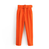 2025 New 褶皱 Multi-Colored Harun Pants Casual Solid-Colored Small-Footed Women's Trousers