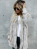 plush warm top mid-length double-sided anti-fur coat oversized