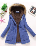 VAREY LIN New Winter Cotton Coat Women Casual Slim Snow Outwear Medium-long Wadded Jacket Thick Cotton Padded Warm