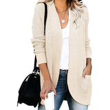 Toloer Exclusively For The Autumn And Winter New Ladies Fashion Long Sleeve Pocket Sweater Knit