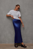 Spring And Summer New Imitation Silk Skirt Satin Skirt Women's Casual T-Bag Hip Skirt-Outfit