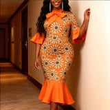 Lace Lantern Sleeve Dress Elegant Commuter Style Fold Dress