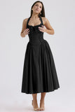 New Summer Sling Dress Fashion Print Hanging Neck Lace