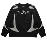 Street Y2k Coat Sports Street Hip-Hop Leisure Color Impact Style Knitted Couple Sweaters Wear Fashion-Outfit