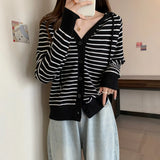 Hooded Sweater 2024 Spring New Casual Long-Sleeved Cardigan Coat Foreign Style Loose Outside Put On The Girl-Outfit