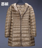 7XL Ultra Light Down Parka Winter Coat Female Women Duck Warm Long Feather Puffer Light Jacket Plus Size Outerwear
