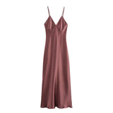 Women's Clothing 2025 Spring New Sleeveless Temperament Silk-Sense Silk-Sense-Backed V-Necked