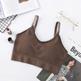 women Bustier Unpadded Bandeau Bra Vest 2020 new solid sleeveless tanks tops sportwear bra