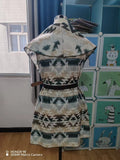 Women's Digital Print Sleeveless Vest Cross-Necked Cardigan Shawl