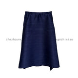 Folds 2025 Summer New Solid Color Top Dress High-End Fashion Two Sets Of High-End