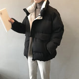 Winter New Style Solid Cotton-Padded Jacket Women Oversize Bread Stand-Up Collar Thick Warm Causal Chic Coat Parka