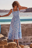 High-End 2025 Spring And Summer Women's New Sexy Print Slinged Dopamine Wearing Dress