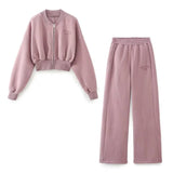 Homemade New Women's Embroidery水 Wash Effect Jogging Pants Swear