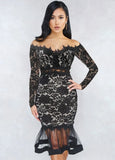 Formal Lace Sweetheart Mermaid Party Dress 703-0-Outfit