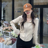 Toloer New Plus Size Women's Coat Female Autumn Sweet Hot Girl Show Thin Hoodie Long Sleeve Jacket Female Pure Desire Wind Ins Tide-Outfit