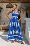 New Hot Women's Beach Dress Holiday Style Printed Wrapped Breast