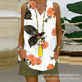 Women's New Solid Color Vertical Collar Sleeveless Casual Suit LZR14529K Series-Outfit