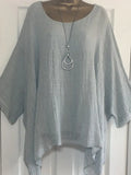 2022 Oversized Tunics Plus Size 5XL Batwing Sleeve Womens Blouses Loose Solid O Neck Shirt Women Asymmetric Tops