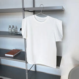Puff Short Sleeve Designer Shoulder Pad T-Shirt Blue Black Summer Women T Shirt