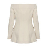 Autumn And Winter New Shoulder Personality Zipper Dark Buckle Short Coat Female
