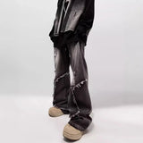 Street Water Wash Retro Straight Jeans In Summer New Casual Fashion Pants Men's Trending In