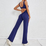 Toloer Sha Hollow Out Beauty Back Onesie Clothing Peach Lift Buttock Sports Fitness Clothing Micro La Conjoined Yoga Suit Onesie-Outfit