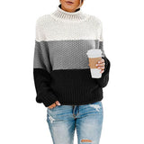 Sweater Female Autumn Winter Knitted Women Sweater Pullover Female Tricot Jersey Jumper Femme High Collar Women