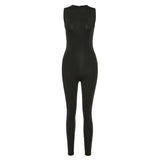 Women‘s Clothing Jumpsuit workout Casual Brown Fitness Rompers Y2K Playsuit Activity Streetwear Overalls Basic