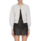 New Fashion Korean Jackets Pearls Cardigan Batwing Sleeve Wool Knit Vintage Women's Coat High Quality Jacket