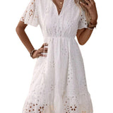 Fashion Hot White Cotton Embroidered Lace Hollow