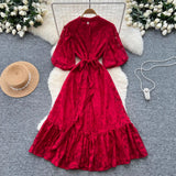 Kong Style Retro Open Skirt Winter With Sweater Medium Long Korean Temperament High-Waist Thin As Hips A