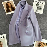 Tidal Suit Jacket Woman 2025 Spring And Autumn New Design Sense Fashion Double Buckle Niche Suit