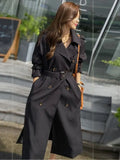 Long Wind Coat Women's 2025 Chic Design Sense Early Spring Double