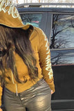 Zip Up Hoodie Women Gothic Punk Grunge Streetwear Long Sleeve Hooded Jackets Coats Female Y2k Clothes Loose