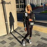 Brown Baseball Fashion Fall Jackets For Women 2022 Patchwork Button Black Crop Top Jackets Coats Red Varsity Bomber