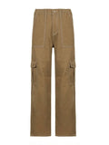 Pocket Detail Straight Cargo Jeans-Outfit