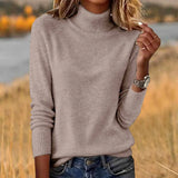 Sheintemu West Wind Long Sleeve Autumn Winter Turtleneck Sweater Women's