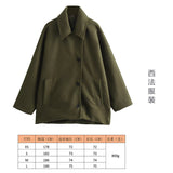 Women's Autumn New Fashion Asymmetric Blending Short Loose Coat