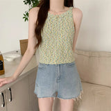 Hottie Shoulder Short Knitted Slings Small Vest Women Summer New Outerwear Slim Design